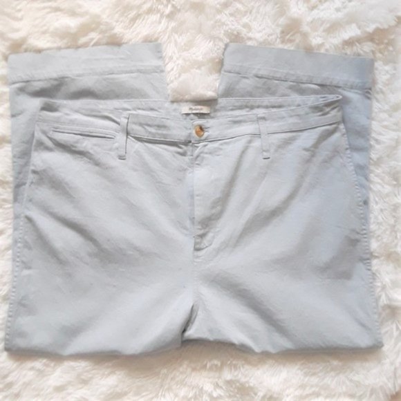 MADEWELL Slim Emmett Wide-Leg Crop Pants Speckle - Picture 5 of 14